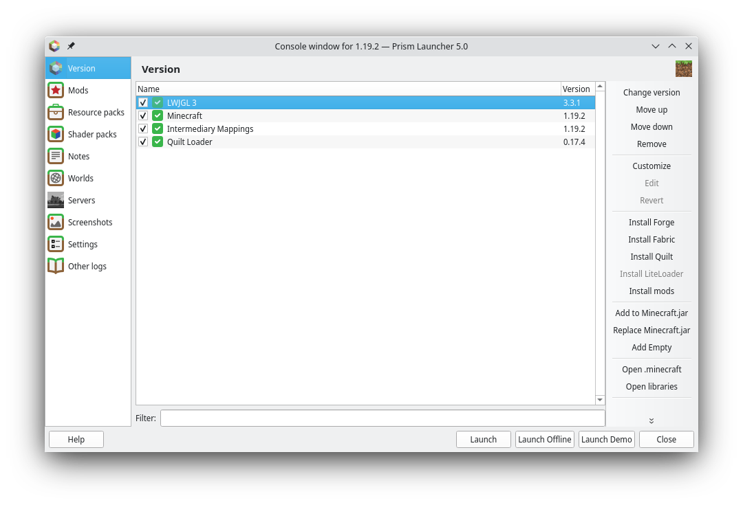 Instance Settings